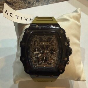 #3 Activa Black and Green Watch
